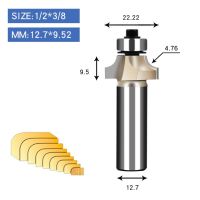 Tideway รอบกว่าดอกเราเตอร์เซาะร่องขอบโค้งบิต1/4 1/2 "ก้านสำหรับไม้เครื่องมืองานไม้2ร่องฟันของดอกกัดเอ็นมิลกับแบริ่งเครื่องตัดมิลลิ่งมุม