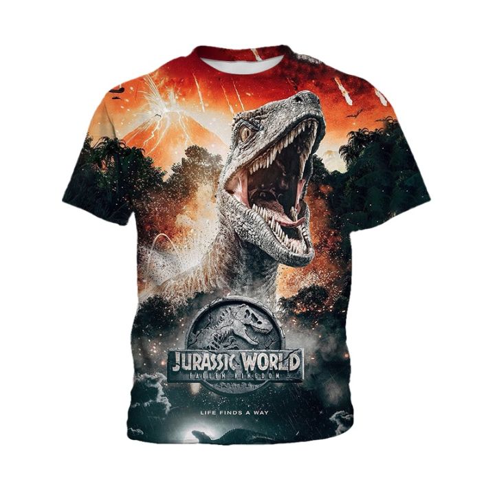 in-stocks-jurassic-world-t-shirt-kids-casual-breathable-fabric-boys-dinosaur-shirt