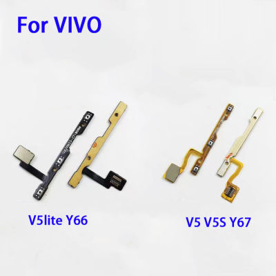 ปุ่มปรับระดับเสียงปุ่มเปิดปิดสายเคเบิ้ลยืดหยุ่นสำหรับ VIVO V5 Lite V5lite Y66 / V5 V5S อะไหล่สายเคเบิล Y67
