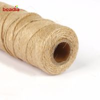 【YD】 100m/roll Jute Burlap Hemp Rope Wedding Wrapping Cords Thread Event