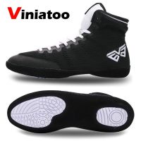 New Breathable Training Wrestling Shoes Men White Black Light Weight Boxing Sneakers Flighting Wears Male Wrestling Sneakers