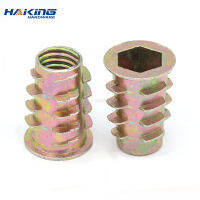 10X M4 M5 M6 M8 โลหะHexagon Hex Socket Headฝังตัวใส่Nut E-Nutสำหรับเฟอร์นิเจอร์ไม้ภายในและภายนอกด้ายสังกะสีโลหะผสม-cijiha