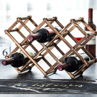 Wine Rack Foldable Solid Wood Wine Holders Wooden Wine Holders Folding Champagne Bottle Stand Wijnrek Christmas Decoration