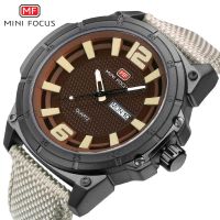 ---Fashion mens watch238814✱◇∏ MINI FOCUS foxs outdoor grind arenaceous quartz watch case calendar watch nylon tape