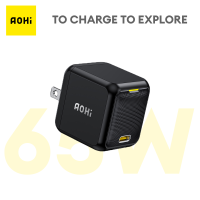 AOHI Magcube 65W USB ที่ชาร์จ GaN + ที่ชาร์จไฟ C Type C 4.0ชาร์จเร็ว3.0 PD ที่ชาร์จสำหรับไอโฟนโน้ตบุ๊ค14 13 Samsung