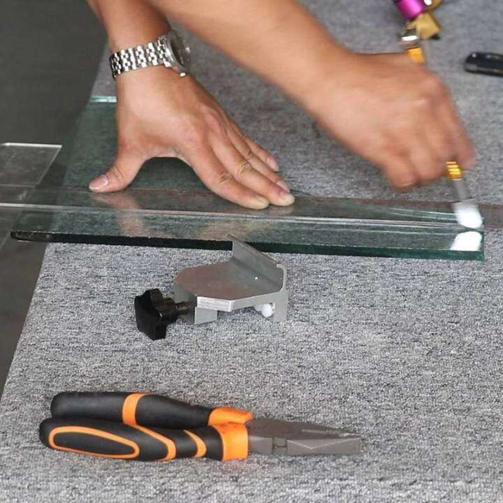 มีดตัดกระจก-ที่ตัดกระจก-ที่กรีดกระจก-glass-cutter-ด้ามจับสเตนเลส-ใบตัดคาร์ไบด์-ตัดได้ทั้ง-กระจก-กระเบื้อง-เพชร-ขนาด-1-2-x-17-2-ซม-ส่งคละสี