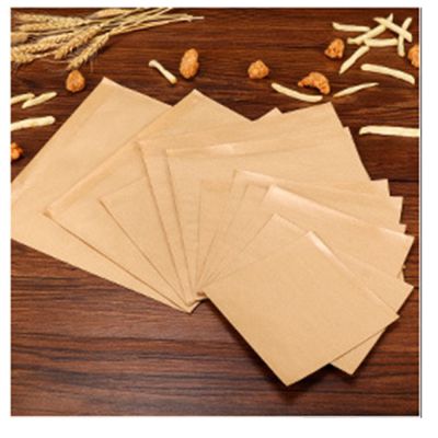 UNLAWFUL 500Pcs กึ่งโปร่งใส ถุงใส่กระดาษ ทนคราบไขมัน 4.72x6.3นิ้ว ถุงกระดาษคุกกี้ ใช้งานได้จริง สีน้ำตาลสีน้ำตาลเข้ม ปลอกกระดาษคุกกี้ บรรจุภัณฑ์ขนมอบขนมปังขนมอาหาร