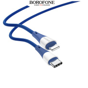 Cáp sạc nhanh Borofone BX60 PD20W Type-C to iPhone, dây bọc dù chống đứt