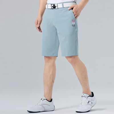 กางเกงขาสั้นเล่นกอล์ฟของผู้ชาย,กางเกงห้าส่วนสำหรับใส่เล่นกีฬากอล์ฟผ้าแห้งเร็วยืดได้บางสำหรับใส่กลางแจ้งสำหรับฤดูร้อน
