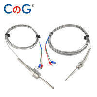 CG K-Type Thread NPT 12 14 Stainless Steel Probe Thermocouple Temperature Sensor With 123M High Temperature Shielded Wire