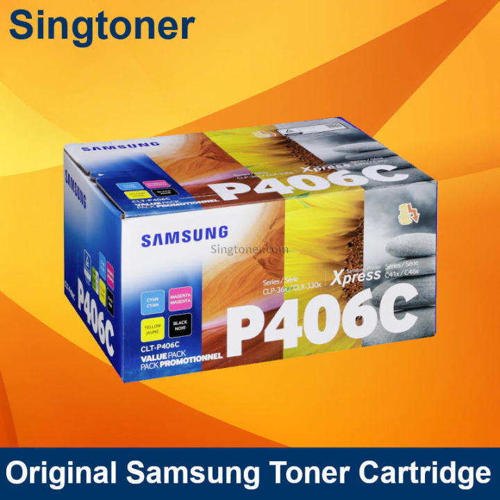 Samsung CLT P406C Combo Toner Cartridge for Samsung CLP-365W CLP365W CLP365 Xpress SL-C410W C410W C410 SL-C460FW C460FW C460 SL-C460W C460W P406C 406C K406S M406S P406 | Lazada Singapore