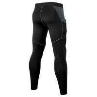 Mens Compression Pants Running High-Stretch Leggings Fitness Training Sport Tight Pants Quick Dry Pants With Pockets 2021