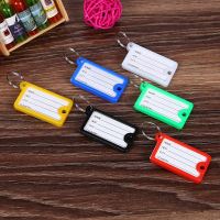 Split Ring Paper Card Baggage ID Tag Blank Label Classification Board Plastic Label Key Tag Split Ring