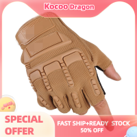 Kocoo ถุงมือยุทธวิธีกลางแจ้งทหารครึ่งนิ้วตกปลากีฬาขี่ Unisex