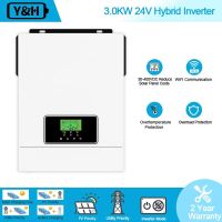 Y&amp;H 3000W Solar Hybrid Inverter 24V AC230V Off-Grid Pure Sine Wave Inversor 80A MPPT Solar Charger PV 30-400V In Support WIFI