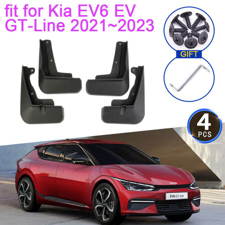 4Pcs Mud Flaps สำหรับ Kia EV6 GTLine GT CV 2022 2023อุปกรณ์เสริม
