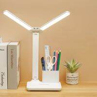 SmartPhonemall Double Head Lighting LED Charging Desk Lamp,Style: Rechargeable 4000mAh+Cable