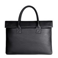 Fast Shipping Leather Leisure Shoulder Bag MenS Handbag Business Briefcase High -End 14 -Inch Notebook Computer