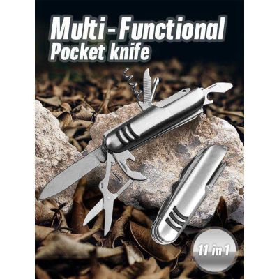 AA มีดพับอเนกประสงค์ มีดพก มีดเดินป่า 11-in-1 Multi-Functional Pocket Knife