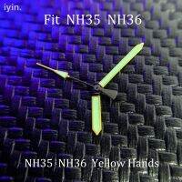 แองซัม☜☜นาฬิกาข้อมือ Uhrzeiger สำหรับ NH35 NH36 4R35 4R36การเคลื่อนไหว Mirar Las Manos สีเขียว Lume Regarder Les อุปกรณ์เสริมสำหรับบุหรี่ไฟฟ้าสีเหลือง