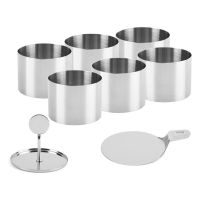 6Pcs Baking Mold Small Ring Set Stainless Steel Mousse Rings