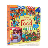 Look inside food English original picture book childrens Science Encyclopedia cardboard flip book Usborne childrens Enlightenment cognitive picture book