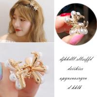 New Fashion Mini Pearl Hair Claws For Women Korean Clips Flower Daisy Small Flower Set Hairpin S4O8