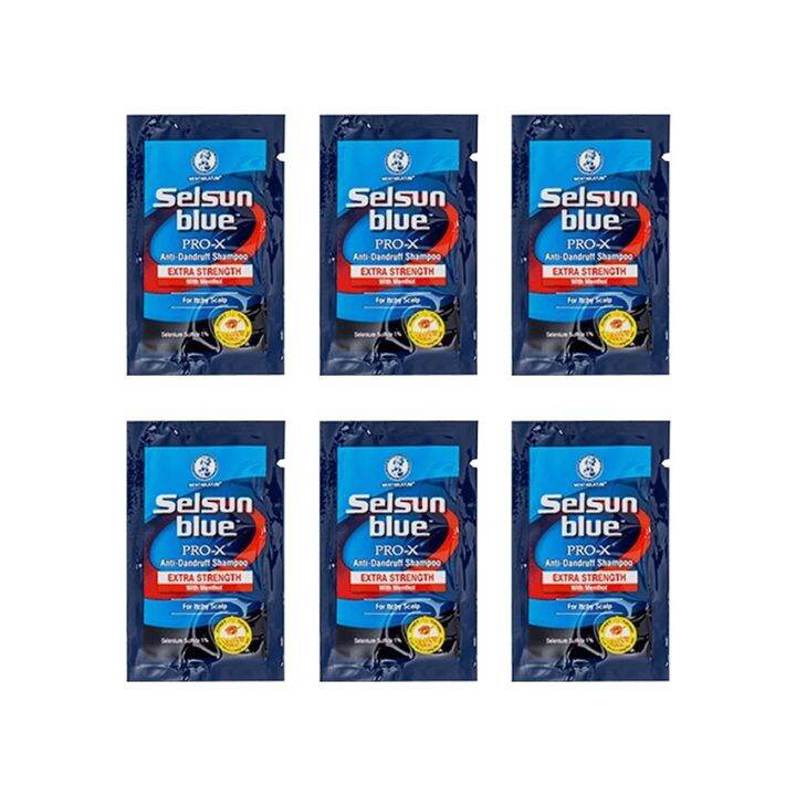 Selsun Blue Pro-X Anti-Dandruff Shampoo Sachet (6-PACK) - Selenium ...