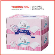Nhật bản- Set 2 Hộp Bông Tẩy Trang, Bông Trang Điểm Clean Puff