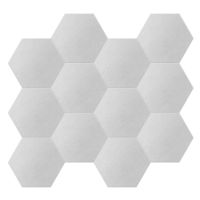 12 Pcs Polyester Fiber Sound-Absorbing Panels Hexagonal Sound Insulation Pads for Sound Insulation and Sound Treatment