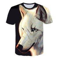 Summer Cartoon Animals Wolf T Shirt for Girls Tshirt Graphic For 1-14 Years Kids Clothes Boys Print 3D Short Sleeved Streetwear