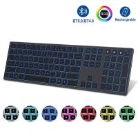 SeenDa Bluetooth Ipad keyboard Multi-Device Backlit Rechargeable Keyboard Wireless for Laptop Tablet MacBook iPad iPhone