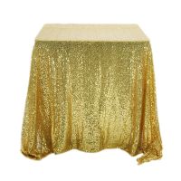 【small stationery】    Cilected Hot Sale Square Sequined Table ClothGold Incorredwedding Tablecloth Simple Sequin Party Table Skirt