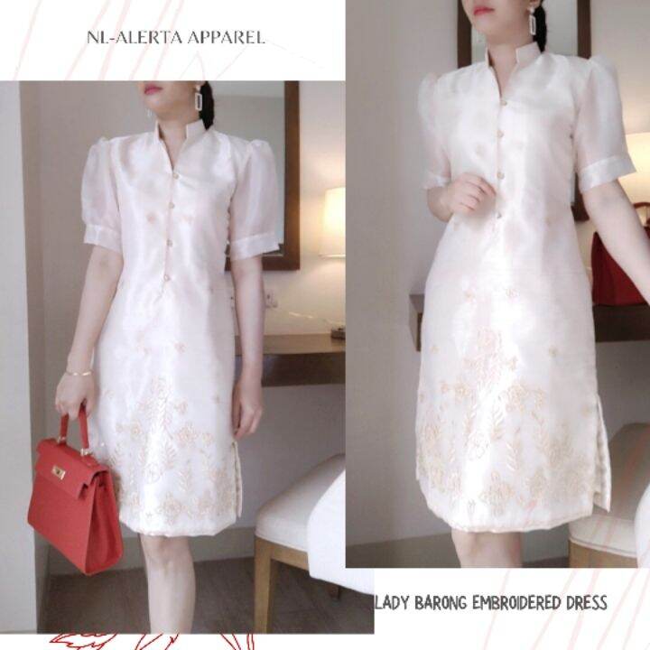 【must Have】modern Filipiniana Barong Dress For Women Lazada Ph