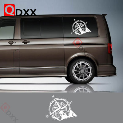 สติกเกอร์รถสำหรับ Volkswagen VW Transporter T4 T5 T6 Camper Van เข็มทิศกราฟิก Body Decor ฟิล์มไวนิล Decals อุปกรณ์เสริม1 Pcs