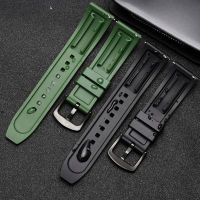 Quality Fluoro Rubber Watch Strap 18mm 20mm 22mm 24mm Sport Watchband Black Green Wristband With Quick Release Spring Bar