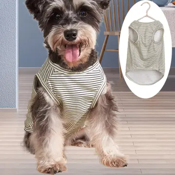 Pure cotton dog clothes fake two summer thin Schnauzer small dog