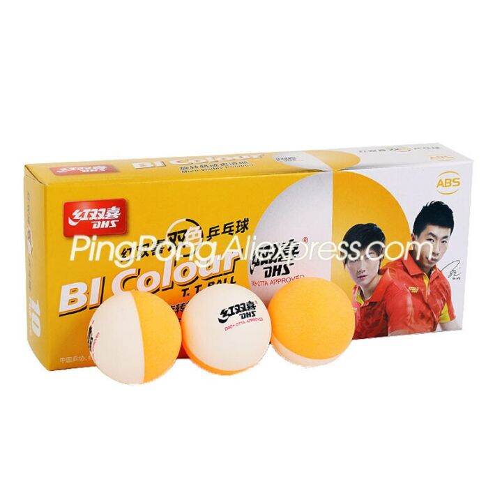DHS BI Colour / Double Color Table Tennis Ball ABS Plastic Original DHS