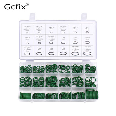 Rubber O Ring Set O-ring Assortment Seal Kit for Automotive AC AC Conditioner Hydraulics Air Gas HVAC R134a R12 Green