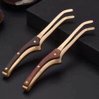 【jw】◕  17cm Anti-hot Wood Clip Non-Slip Set Ceremony Accessories Household Supplies Tongs