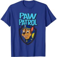 เสื้อยืดผ้าฝ้ายพิมพ์ลายคลาสสิก เสื้อยืด ลาย Paw Patrol Chase in Badge Nickelodeon สําหรับเด็ก
