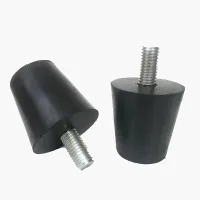 1PCS M6 M8 M10 Black Rubber Thickened Adjustable Screw Non-Slip Silent Soft Rubber Machinery Anti-Vibration Adjusting Feet Pad