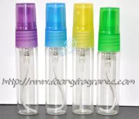 ขวดเปล่า ขวดสเปรย์แก้ว ฝาสี 5 ml.พร้อมส่ง ฝาคละสี