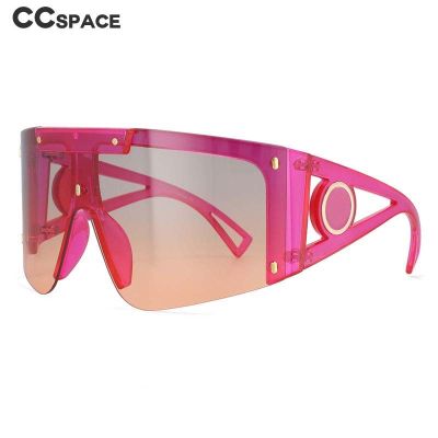 53924 One Oversized Sunglasses Brand Designer Goggles Men Women Fashion Sunshade Uv400 Retro Glasses