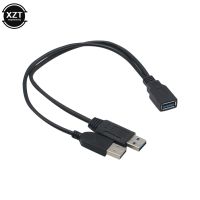 1 Male USB 3.0 Plug To 2 Female Socket USB Extension Line Y Data Cable Power Adapter Converter Splitter USB 3.0 Cable