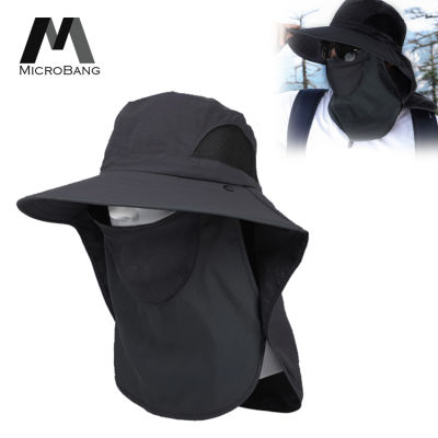 MicroBang Outdoor Sunscreen Fishing Hat Cap Summer Sun Hats UV Protection Face Flap 360° Headband Outdoor Sports Fishing Hiking Men Women Sunscreen Hat