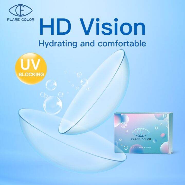 Clear Contact Lens wIth Degree (1.00 8.00) Soft Contacts Lens for