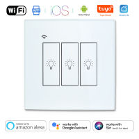 10A2200W Gang WiFi Smart Touch Switch สำหรับโคมไฟไฟฟ้าเครื่องใช้ในครัวเรือนทำงานร่วมกับ Alexa Home Siri