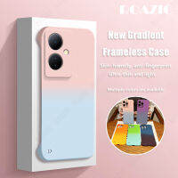 ROAZIC Gradient กล่องพลาสติกแข็งไร้กรอบสำหรับ VIVO Y78 5G เคสโทรศัพท์สีสันสดใสแบบบางพิเศษฝาครอบกล้องเคสกันกระแทก