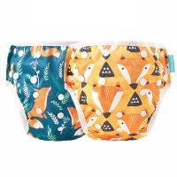 【CC】 Happy Flute 2pc Baby Reusable Adjustable Diapers Pool Pant Diaper Cover Washable Nappy